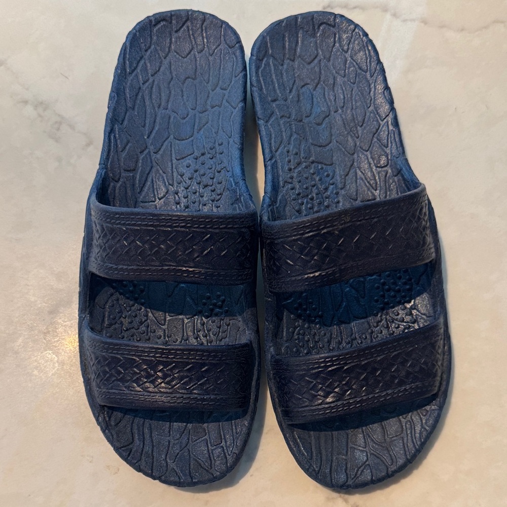 Women  Navy waterproof  Slide Sandals